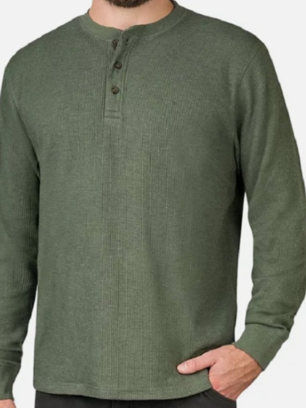 Member's Mark Men's Thermal Henley Green